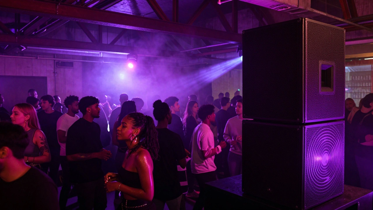 Dense dancefloor inside Electric Brixton with people moving under colorful strobe lights.